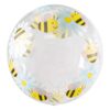 Sweet Bees & Daisies clear bubble balloon Happy Birthday sweet bees daisies clear bubble balloon 22 inch Qualatex, Auckland NZ
