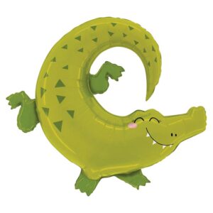 Safari jungle party crocodile foil balloon 60x71cm, Auckland NZ