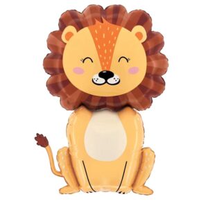 Safari jungle party lion foil balloon 50x77cm, Auckland NZ