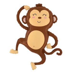 Safari jungle party monkey foil balloon 60x76cm, Auckland NZ