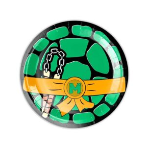 Ninja Turtles birthday party plates 7 inch Michelangelo 10 pieces, Auckland NZ