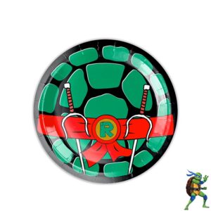 Ninja Turtles birthday party plates 9 inch Raphael 10 pieces, Auckland NZ