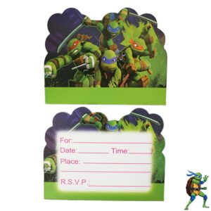 Ninja Turtles birthday party postcard invitations 10 pieces, Auckland NZ