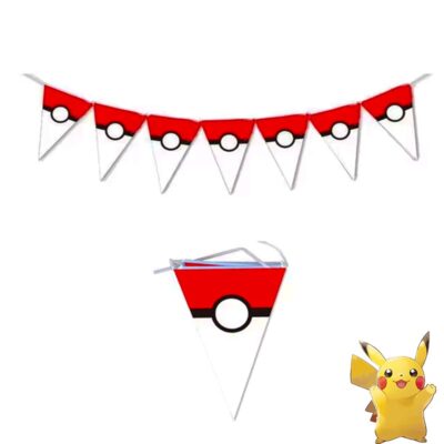 Pokémon Pokeball party hanging flag banners 3m 10 pieces 20x29cm, Auckland NZ