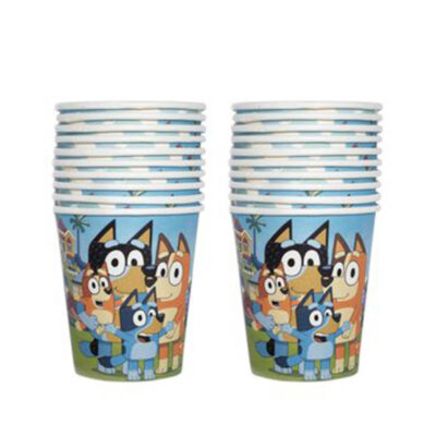 Bluey birthday party paper cups 10 pieces, Auckland NZ
