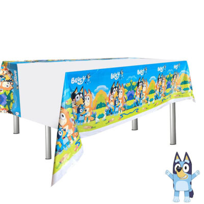 Bluey birthday party table cover, party supplies Auckland NZ