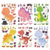 CM2203008 Dinosaur DIY face making stickers 12 pieces 6 styles 210x150mm, Auckland NZ