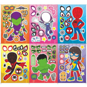 Superhero DIY face making stickers 12 sheets 210x150mm, Auckland NZ