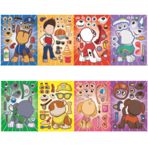 PAW Patrol DIY face making stickers 8 sheets 210x150mm, Auckland NZ