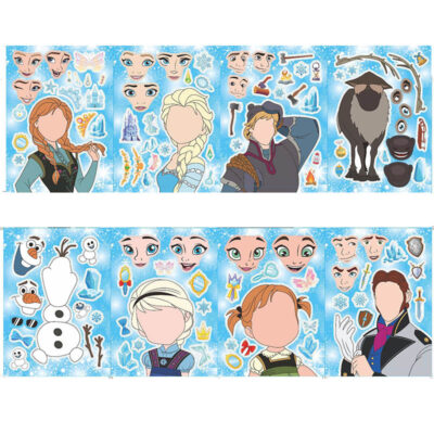 Frozen DIY character making stickers 16 pieces 8 styles 210x150mm, Auckland NZ
