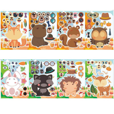 CM2307006 Safari jungle DIY animal making stickers 16 sheets, Auckland NZ