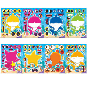 Baby Shark make your own character stickers 16 pieces 2 styles, Auckland NZ