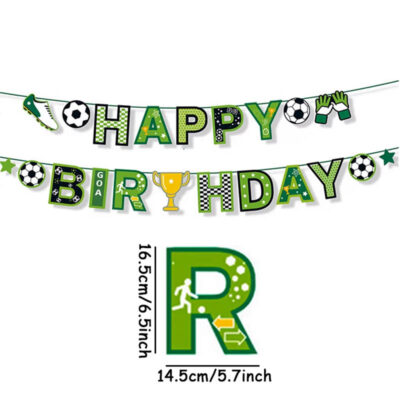 Soccer birthday party Happy Birthday banner, Auckland NZ