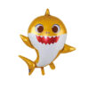 Golden Baby Shark party foil balloon 66x45cm helium quality, Auckland NZ