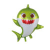 Green Baby Shark party foil balloon 66x45cm helium quality, Auckland NZ