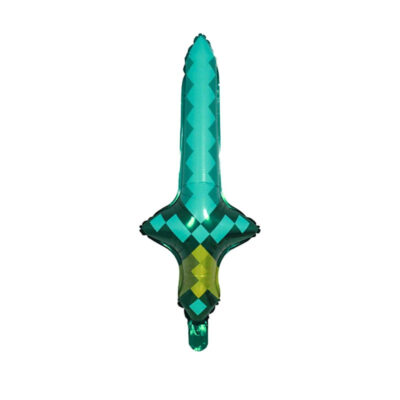 Minecraft Diamond Sword foil balloon helium quality, Auckland NZ