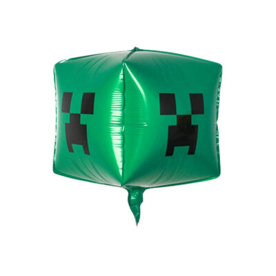 Minecraft Pixels foil balloon 22 inch green helium quality, Auckland NZ