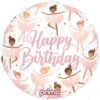 Birthday Ballerinas foil balloon 18 inch helium quality, Auckland NZ