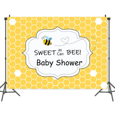 Sweet as can Bee baby shower wall background decoration 150x100cm, Auckland NZ