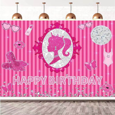 Barbie Party theme Wall Background Decoration Barbie Fairy party wall background decoration 150x100cm, Auckland NZ