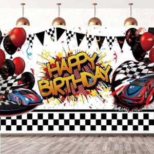 Sports car party wall backdrop banner PWB12 150x100cm premium fabric, Auckland NZ