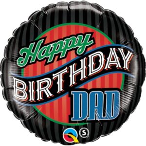 Dad's birthday party happy birthday dad stripes foil balloon