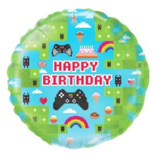 Game Party Balloon Blox Game Birthday Foil Balloon