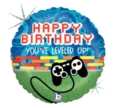 Game Party Game Controller Holographic birthday Foil Balloon