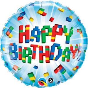 Lego Party Balloon Birthday Exploding Blocks Foil Balloon
