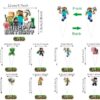 Minecraft birthday Cake toppers package