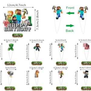 Minecraft birthday Cake toppers package