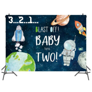 Outer space birthday party wall background 150x100cm, Auckland NZ