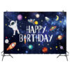 Outer space Happy Birthday wall background design 1001 150x100cm, Auckland NZ
