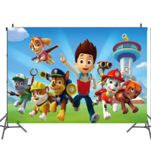 PAW Patrol party Happy Birthday wall background design 2001 150x100cm, Auckland NZ