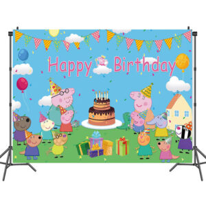 Peppa Pig party wall background decoration 150x100cm, Auckland NZ