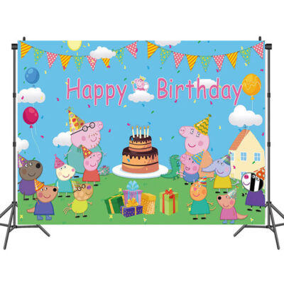 Peppa Pig party wall background decoration 150x100cm, Auckland NZ