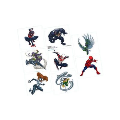 Spider-Man Webbed Wonder temporary tattoos 8 pieces, Auckland NZ