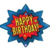 Super Hero Party Birthday Burst Foil Shape balloon Super Hero Party Birthday Burst Foil Shape balloon