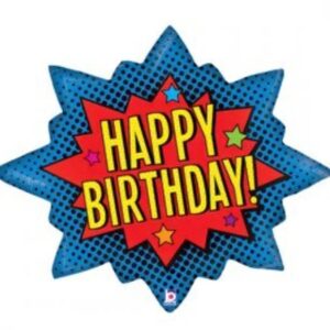 Super Hero Party Birthday Burst Foil Shape balloon