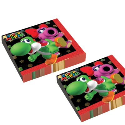 Super Mario Brothers beverage napkins — pack of 16, party tableware Auckland NZ