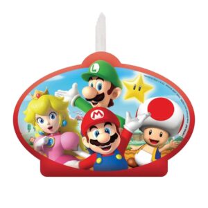 Super Mario Brothers birthday candle — 11x7cm, pack of 1, Auckland NZ