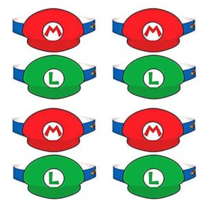 Super Mario Brothers paper hat — pack of 8, birthday party hats Auckland NZ