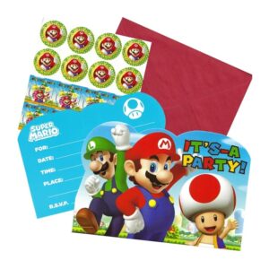 Super Mario Brothers postcard invitations — pack of 8 with seals and save the date stickers, Auckland NZ