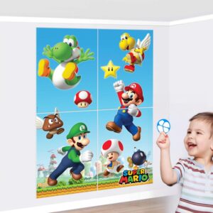 Super Mario Brothers scene setter — 4 backdrop pieces, party wall decoration Auckland NZ