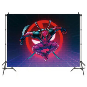 Superhero Deadpool party wall background decoration 150x100cm, Auckland NZ