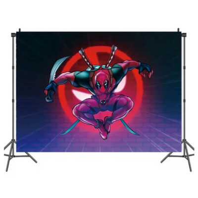 Superhero Deadpool party wall background decoration 150x100cm, Auckland NZ