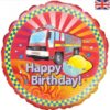 Transportation Party Foil Balloon -- Happy Birthday Fire Engine