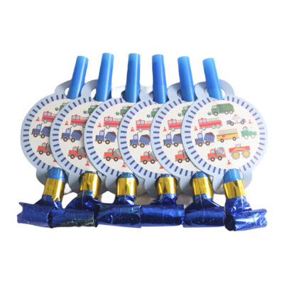 Transportation party blowouts vehicle construction themed 6 pieces, Auckland NZ