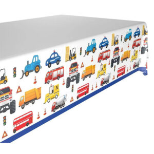 Transportation party tablecloth plastic cars trucks, Auckland NZ