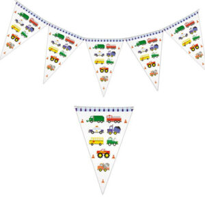 Transportation party pennant banner cars trucks 20x28cm, Auckland NZ